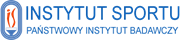 Logotyp Instytutu Sportu przedstawia po prawej grafikę palącego się znicza, a po prawej niebieski napis Instytut Sportu Państwowy Instytut Badawczy.