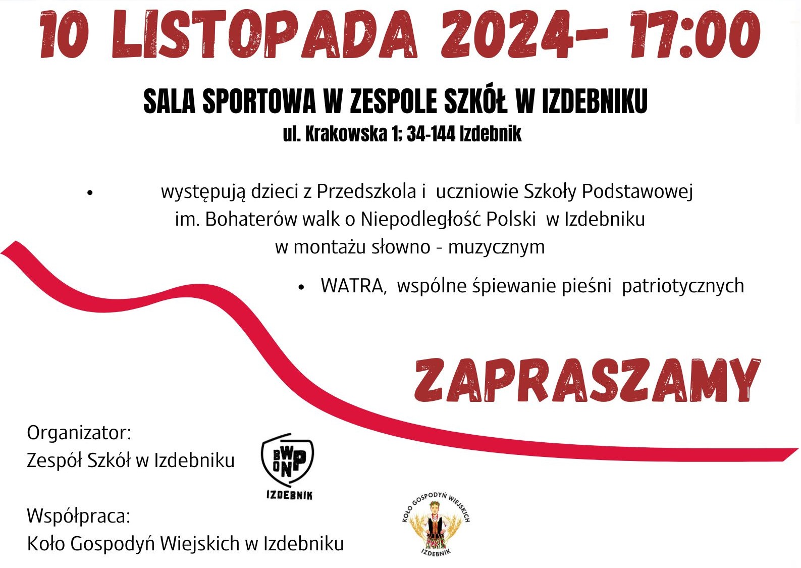 Plakat Wieczornica 10 listopada 2024