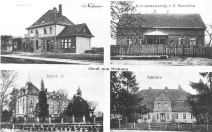 Niekarzyn przed 1945 r. Widokówka pochodzi ze zbiorów Mirosława Olczaka