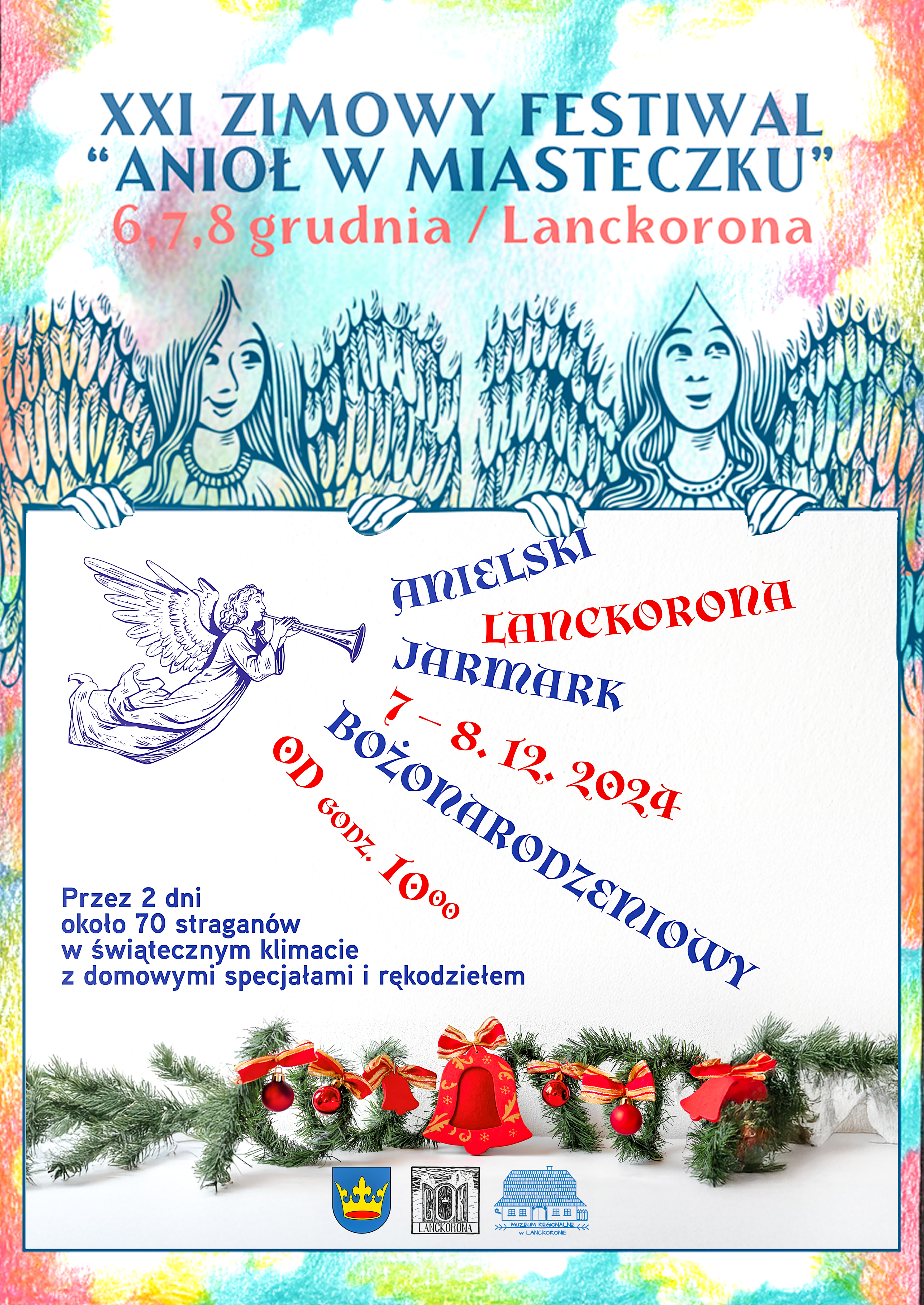 Plakat XXI Zimowy Festiwal Anioł w Miasteczku