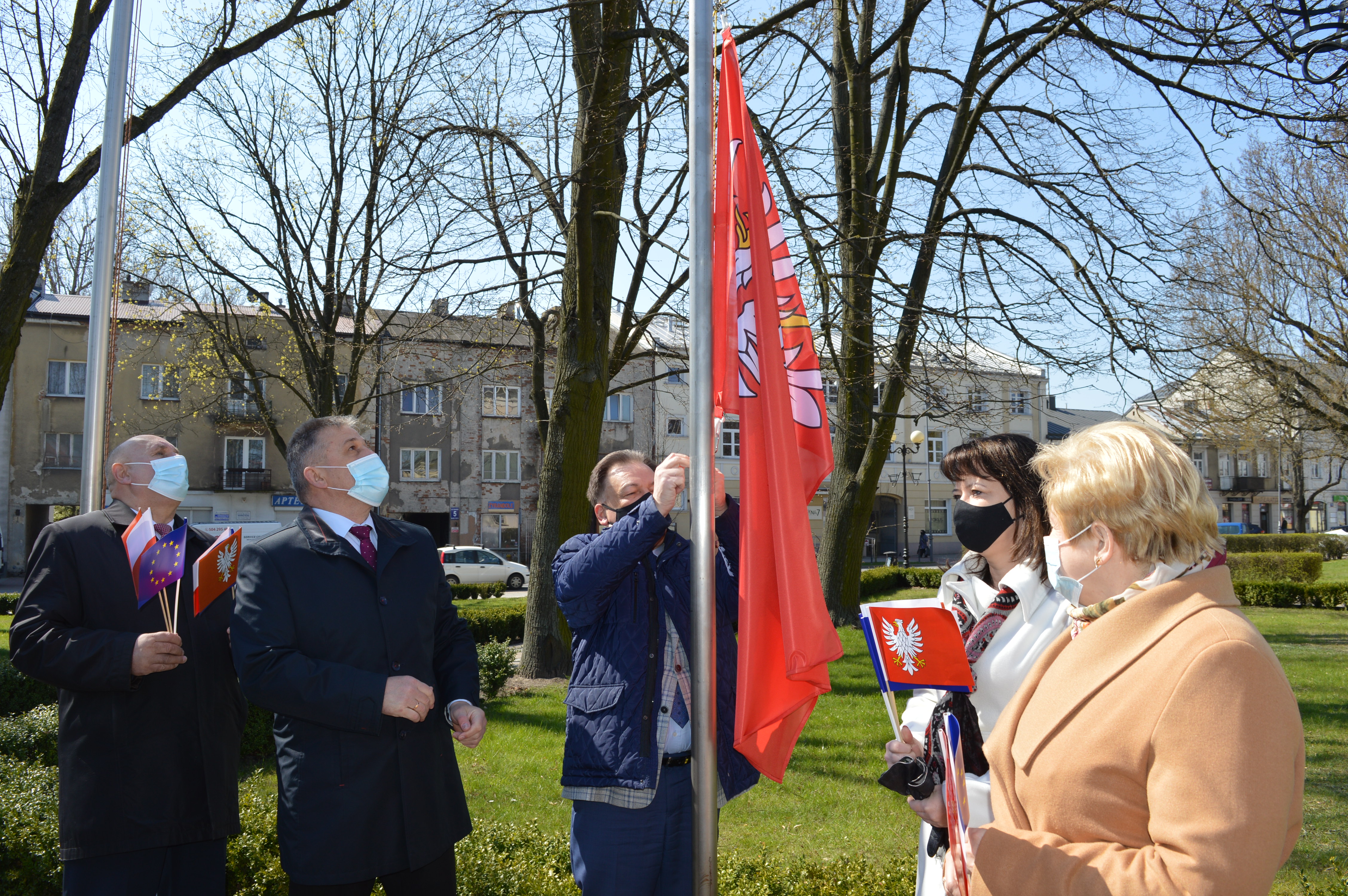 Flaga Mazowsza w Siedlcach 28.04.2021 r.