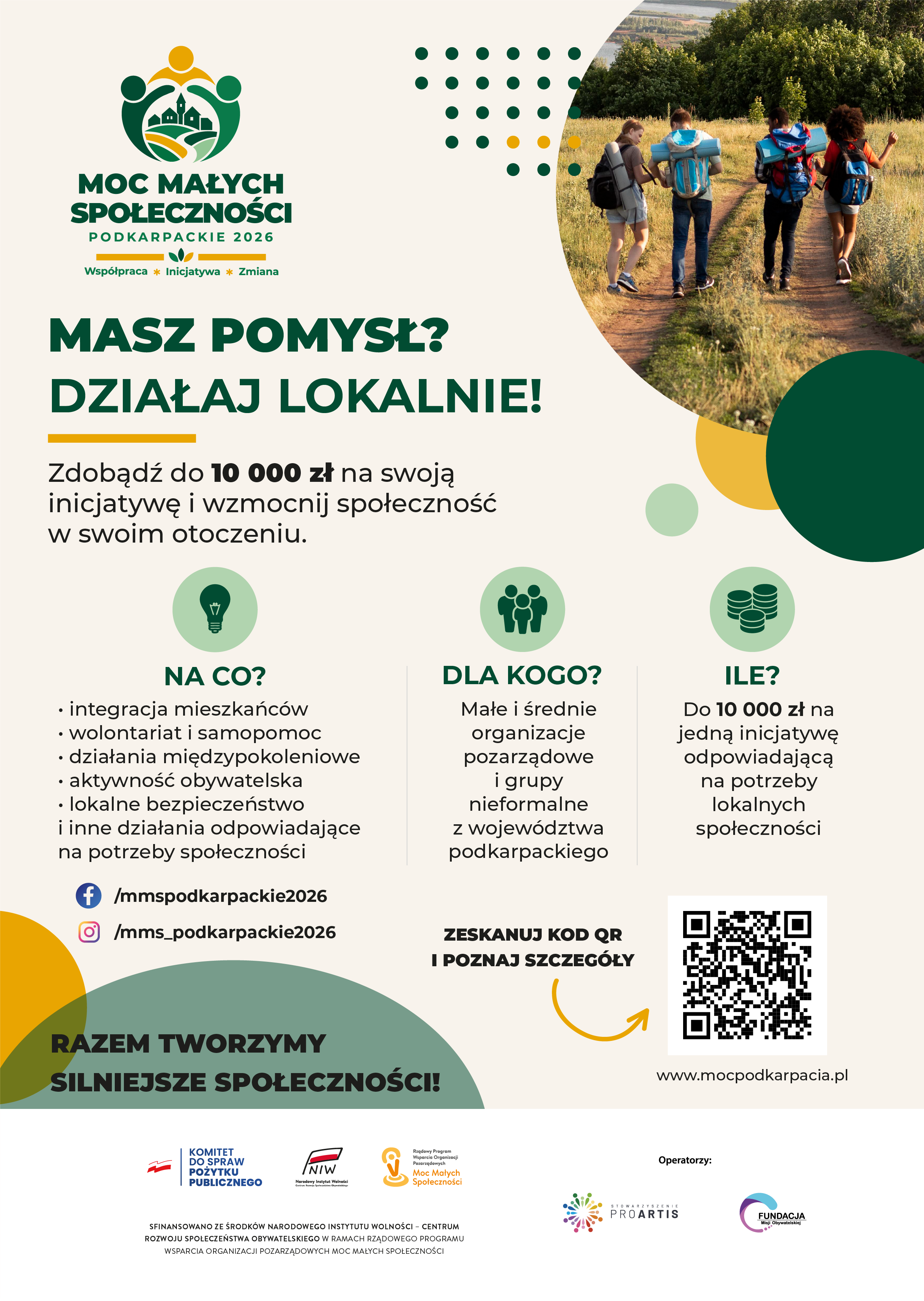 Do 10 000 zł na lokalne inicjatywy na Podkarpaciu