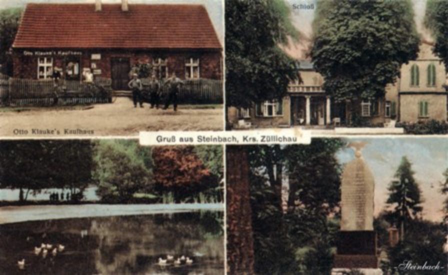 Podła Góra przed rokiem 1945 r. Karta pocztowa pochodzi ze zbiorów Mirosława Olczaka