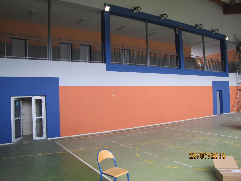 Sala gimnastyczna podczas realizowanych prac, zdjęcie 1