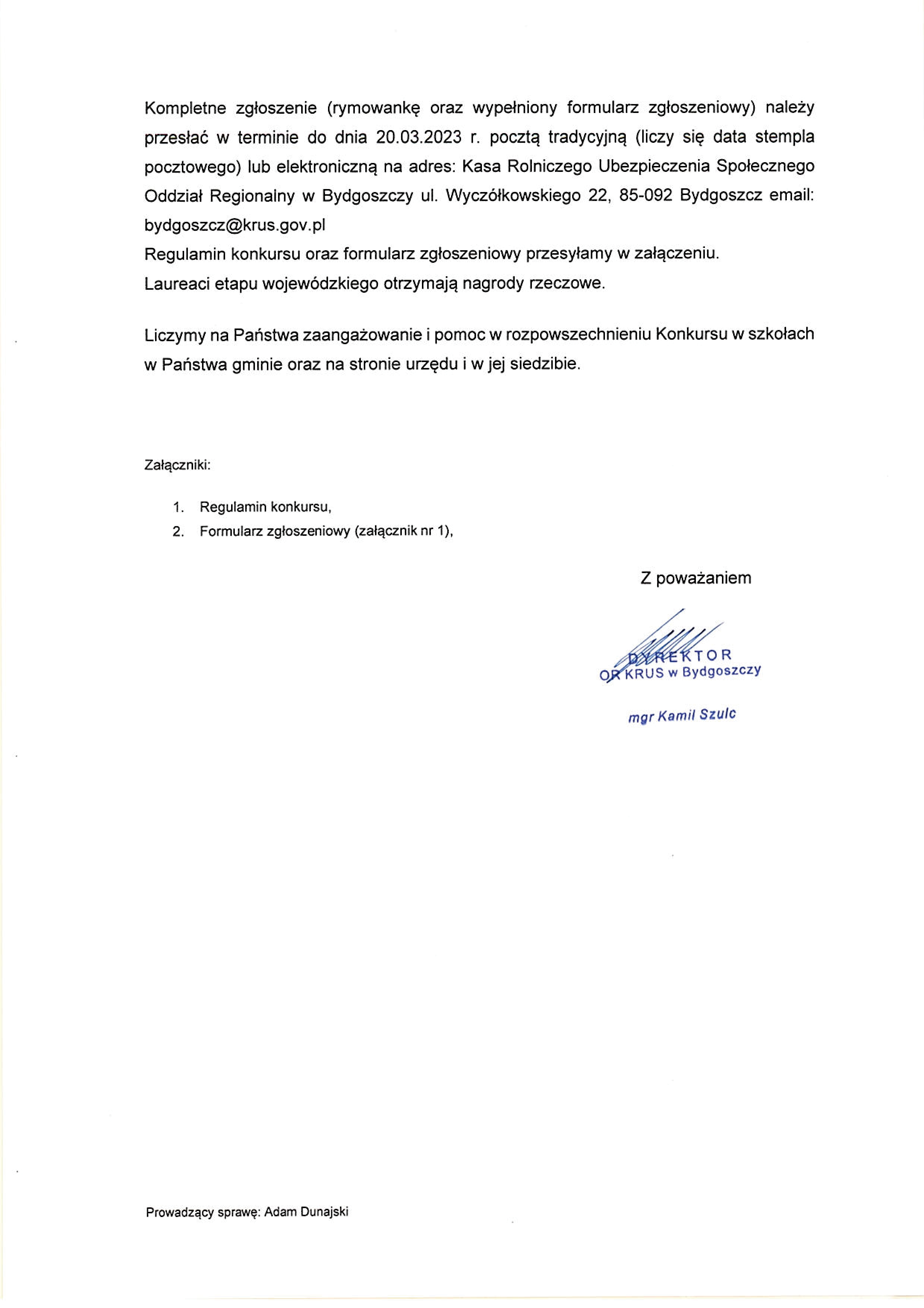 Konkurs KRUS