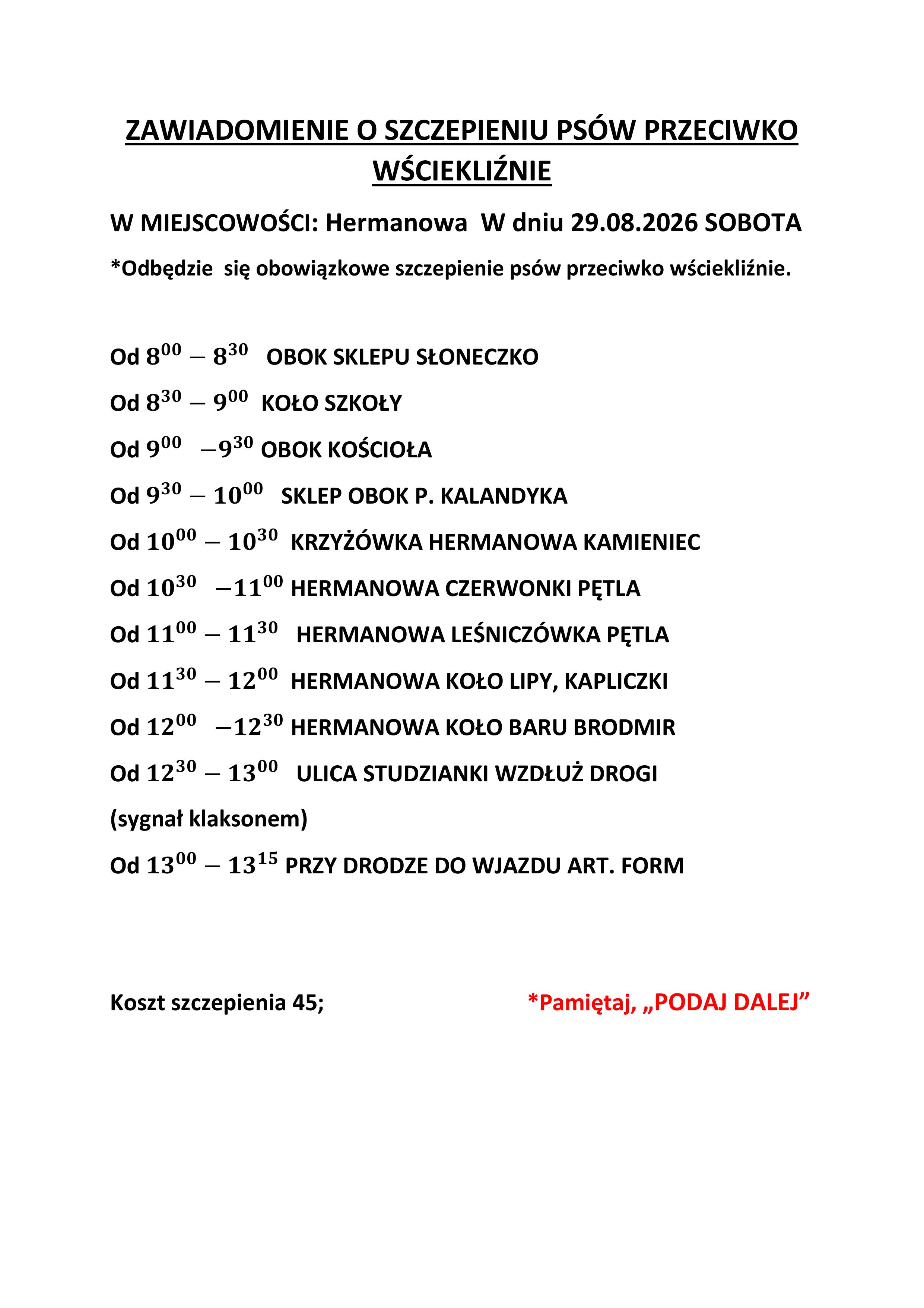 Szczepienie psów