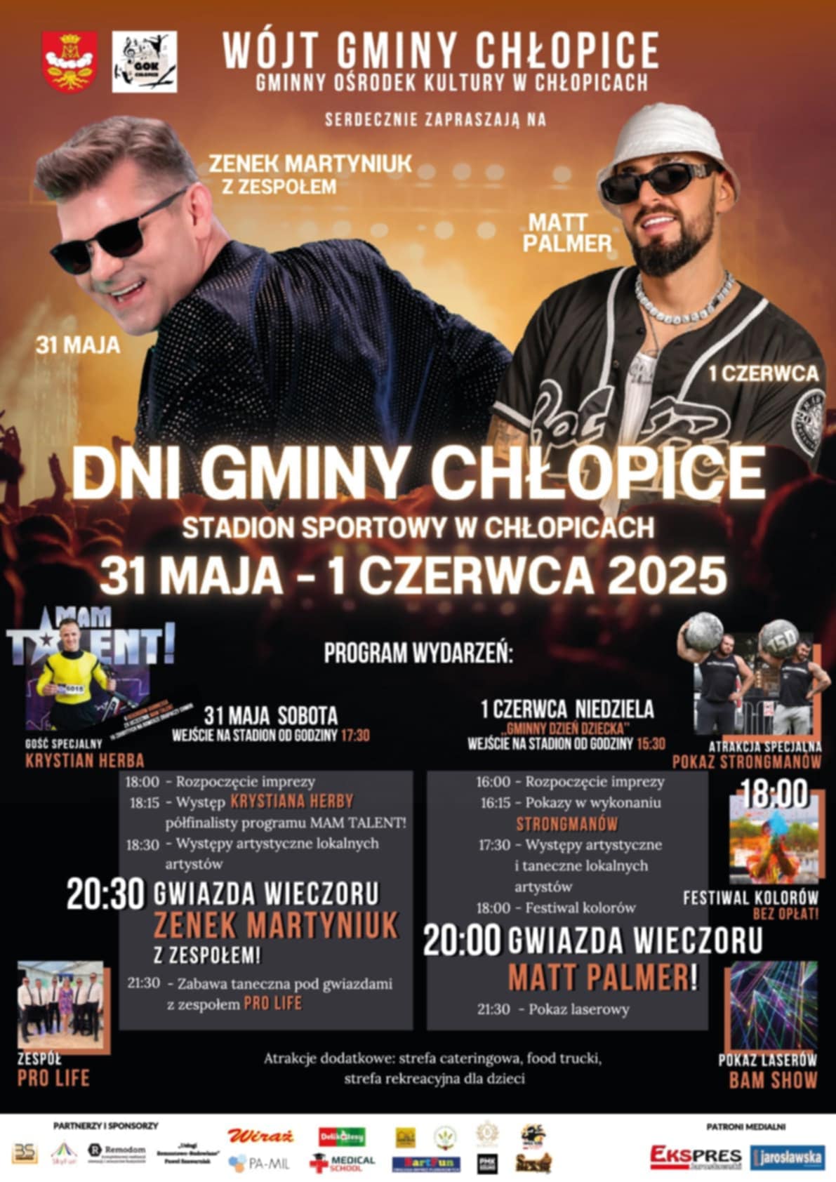 Plakat Dni Gminy Chłopice 2025