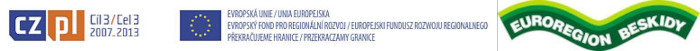 Logotypy CZ PL, Unia Europejska Europejski Fundusz Rozwoju Regionalnego, Euroregion Beskidy