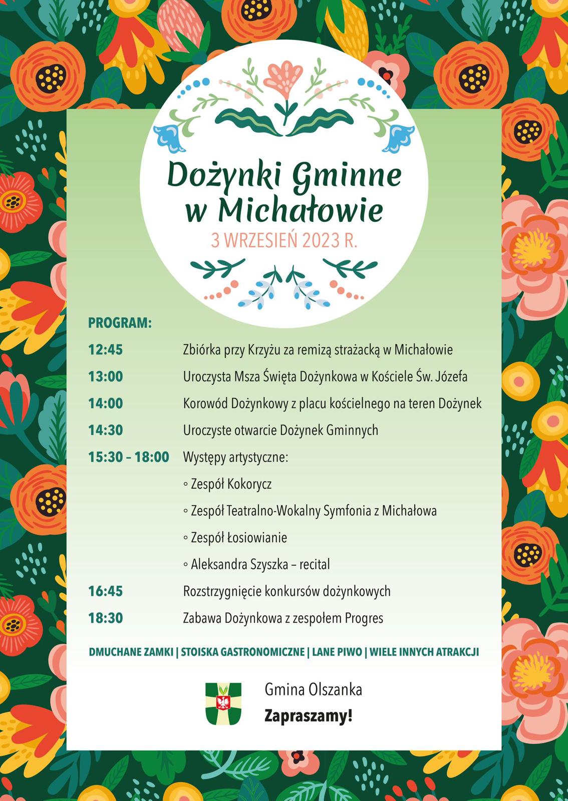 Dożynki Gminne w Michałowie - 3 Września 2023 rok