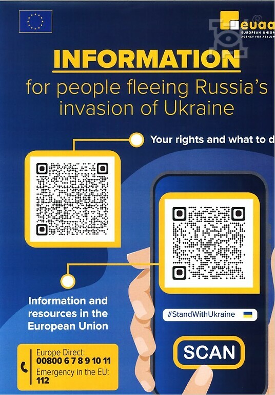 Informacja dla obywateli Ukrainy uciekających przed rosyjską agresją