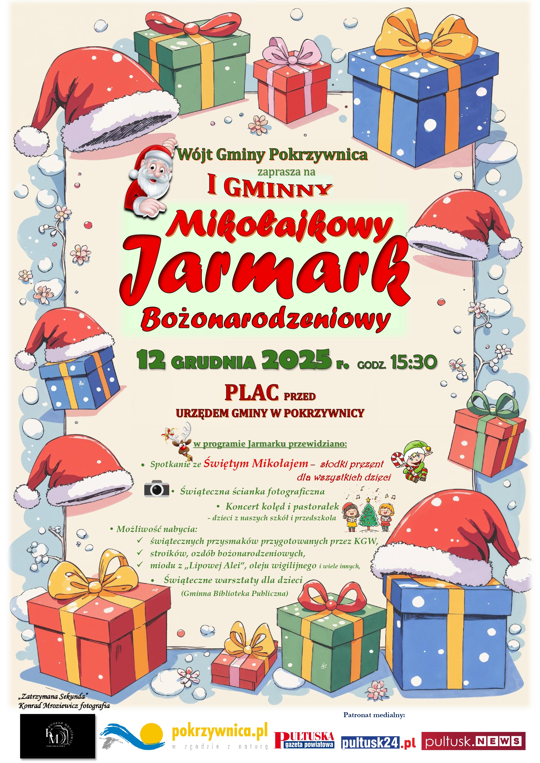 PLAKAT - I GMINNY MIKOŁAJKOWY JARMARK BOŻONARODZENIOWY