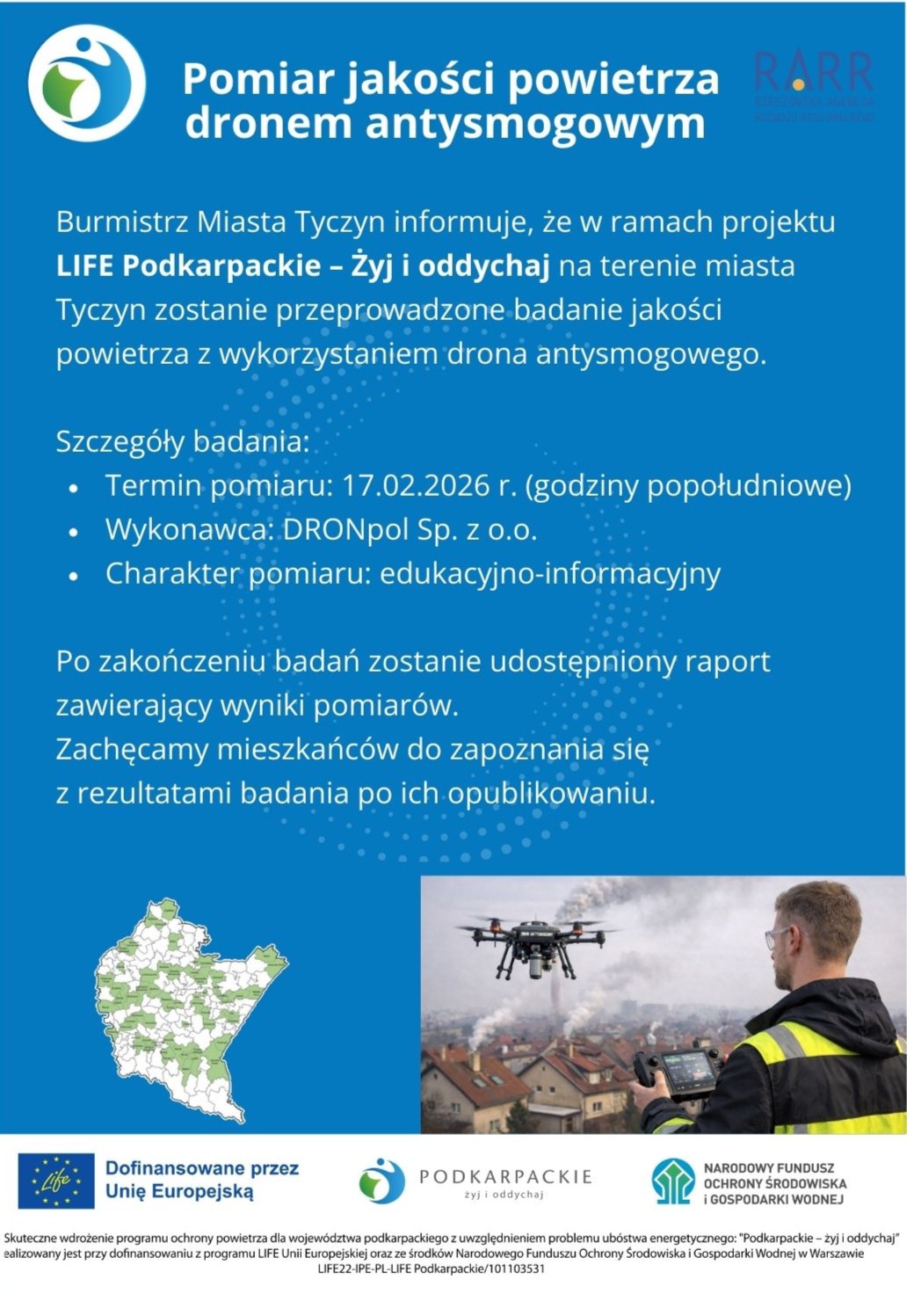 Akcja dronem antysmogowym