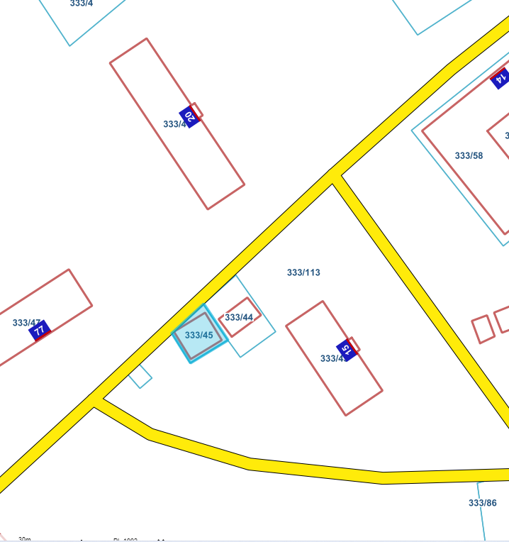 2022-09-28 Wykaz nieruchomości do sprzedaży - obręb Międzylesie m. Cibórz dz 333/45