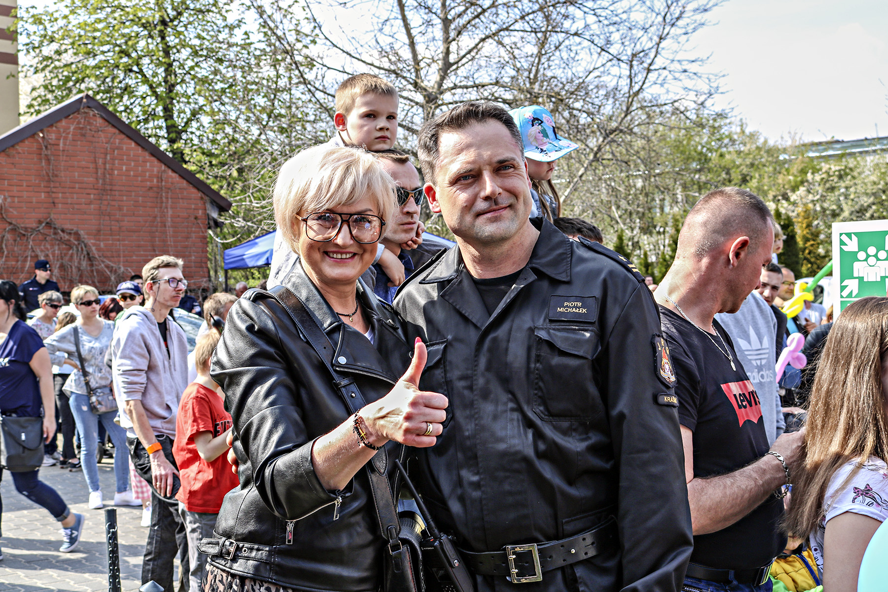 Na zdjęciu od lewej: Radna Sejmiku Województwa Lubelskiego Anna Baluch i mł. bryg. mgr inż. Piotr Michałek.