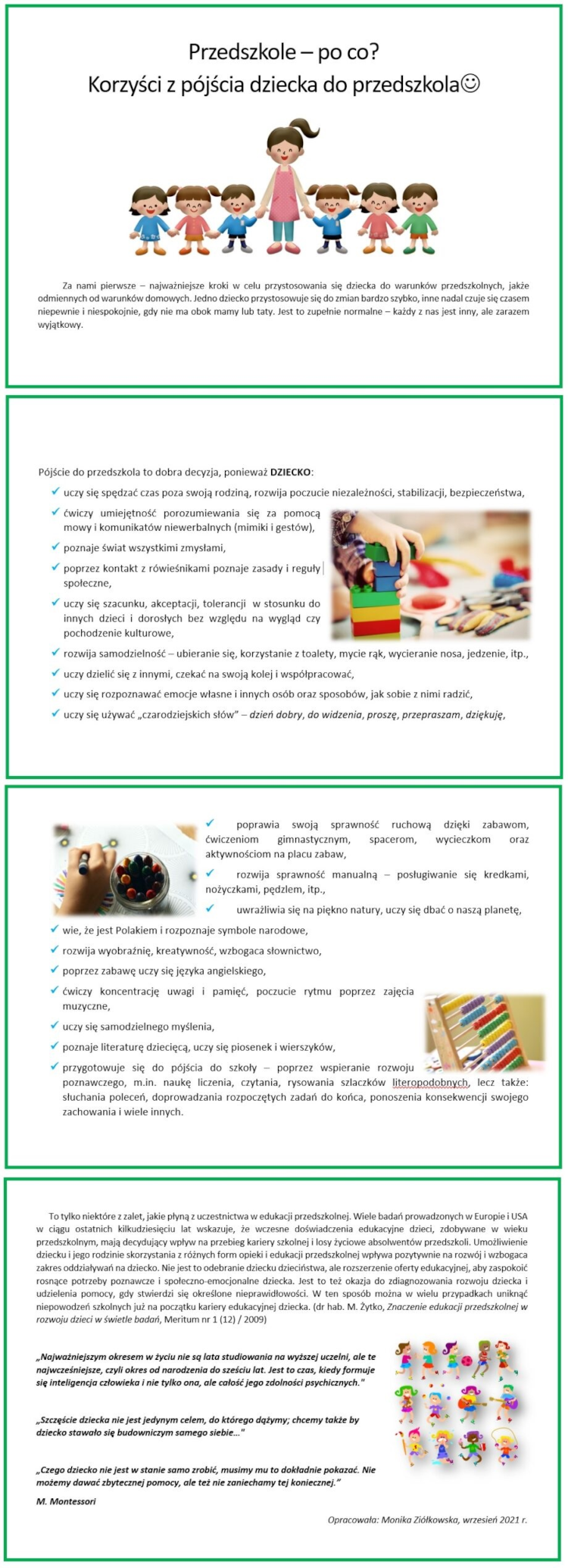 Przedszkole - po co?