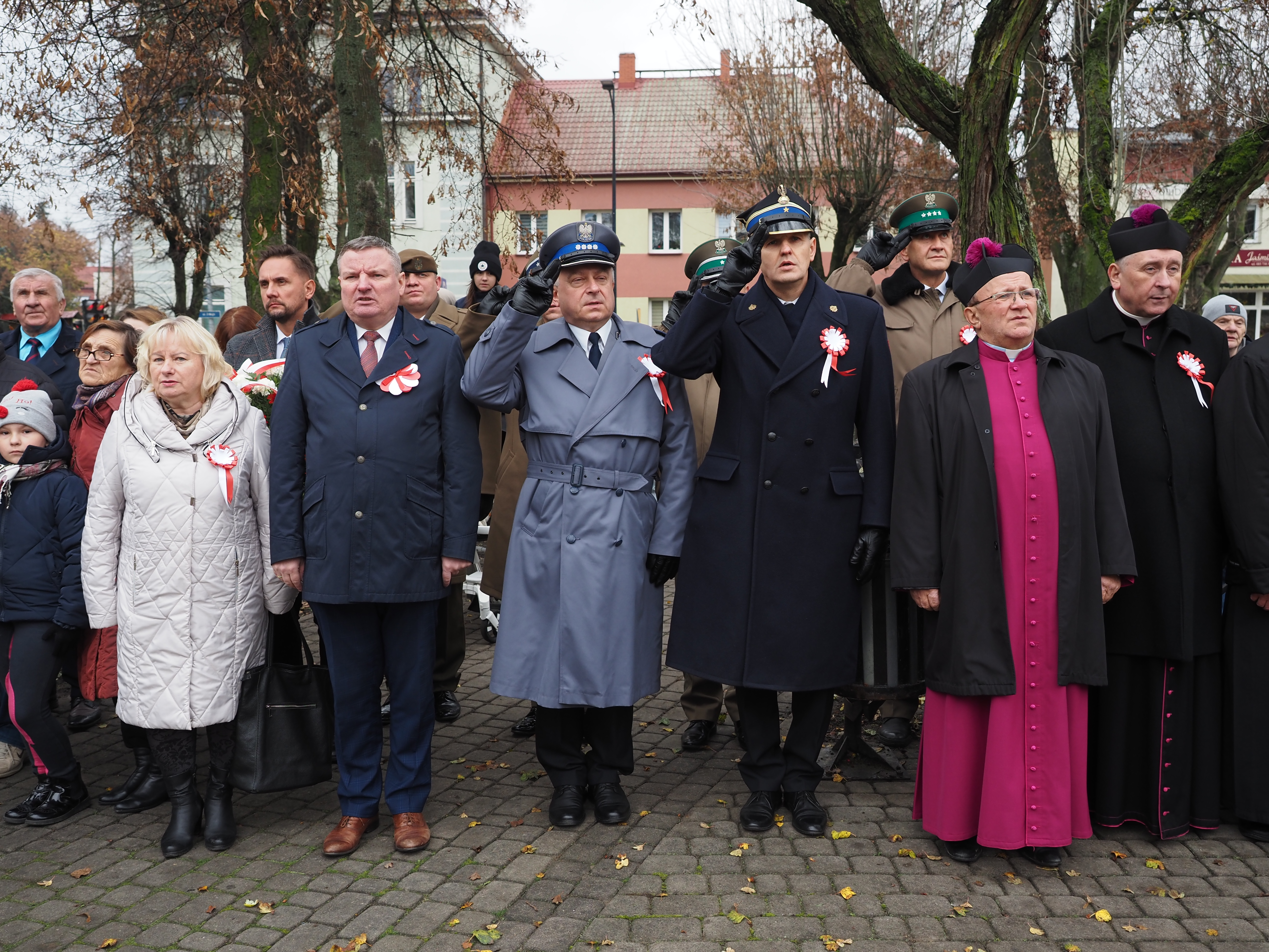 Uroczystość pod pomnikiem Niepodległości Polski 