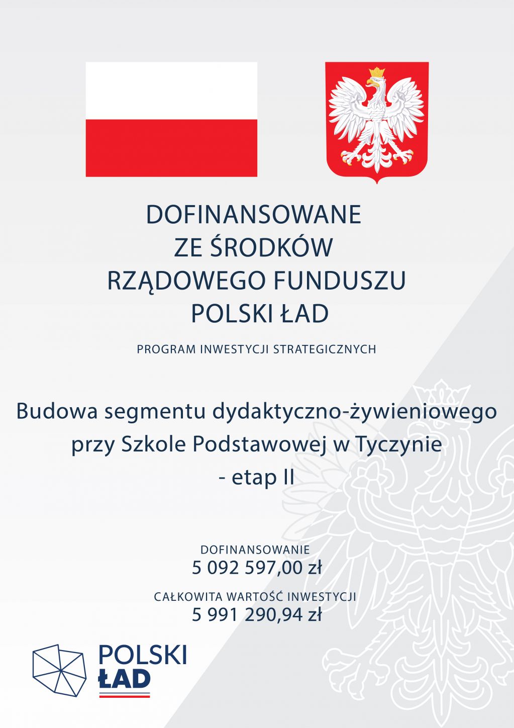 Informacja o dokonanej inwestycji w Tyczynie