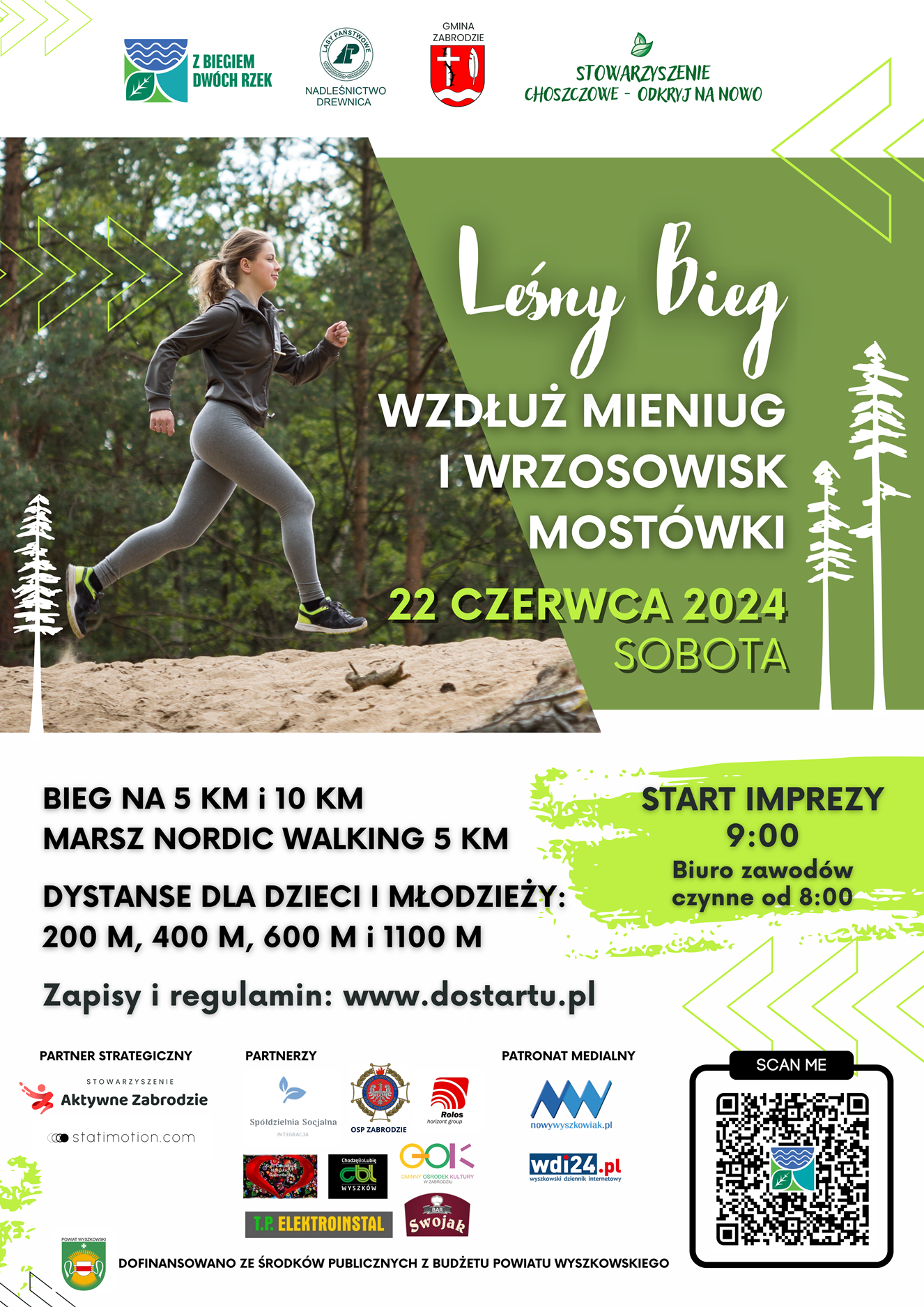 Leśny Bieg Wzdłóż Mieniug i Wrzosowisk Mostówki 