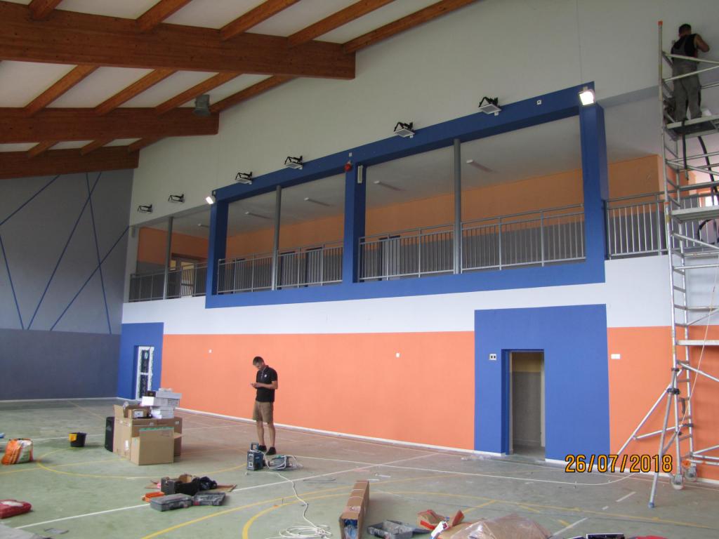 Sala gimnastyczna podczas realizowanych prac, zdjęcie 2