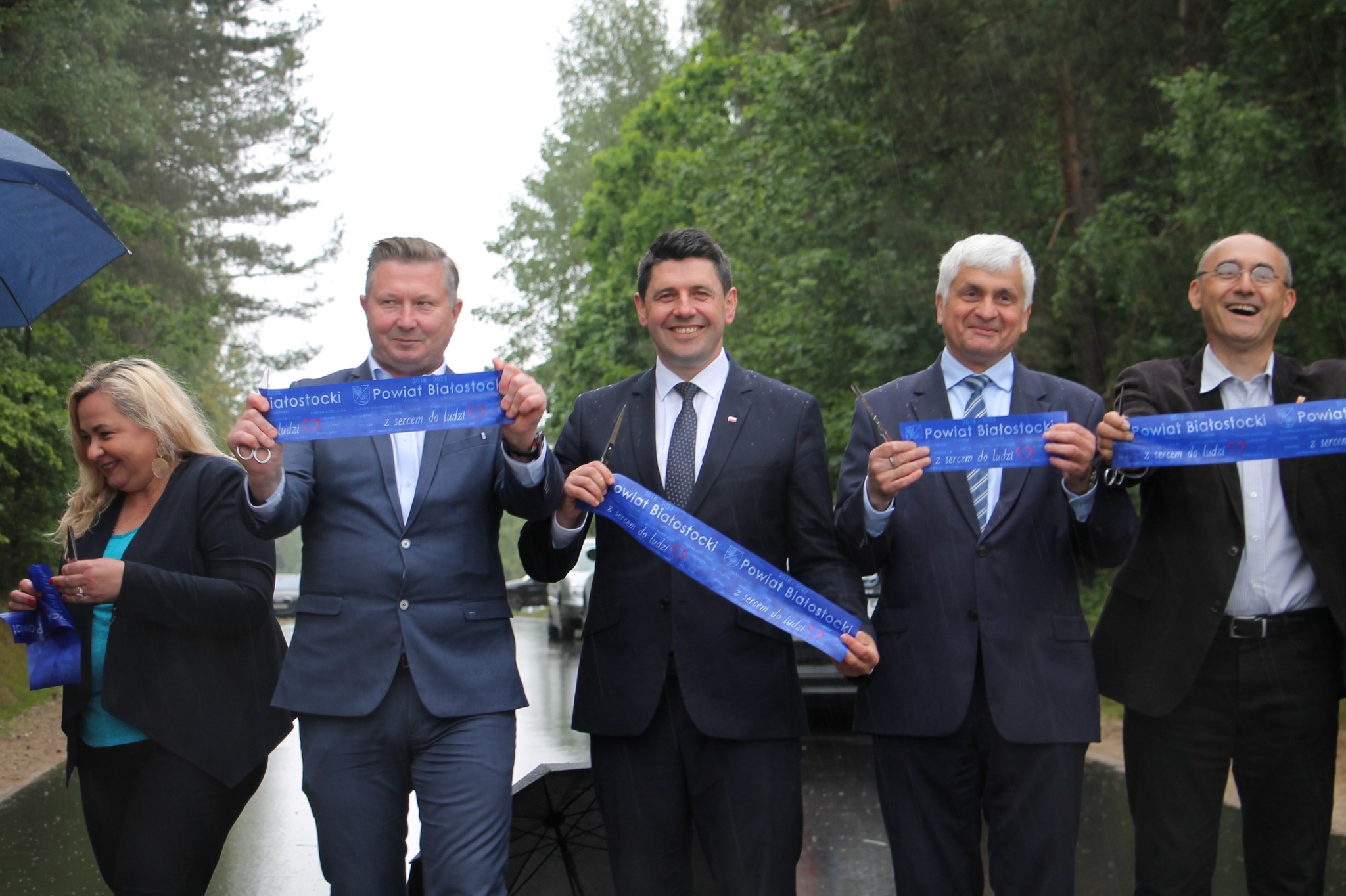 Oficjalne otwarcie drogi Jezierzysk -granica powiatu
