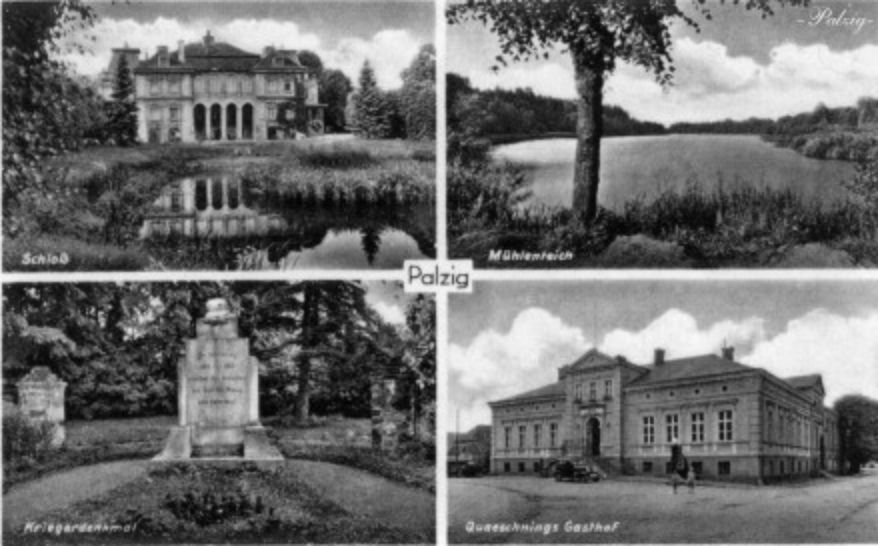 Pałck przed rokiem 1945r. Karta pocztowa pochodzi ze zbiorów Mirosława Olczaka 
