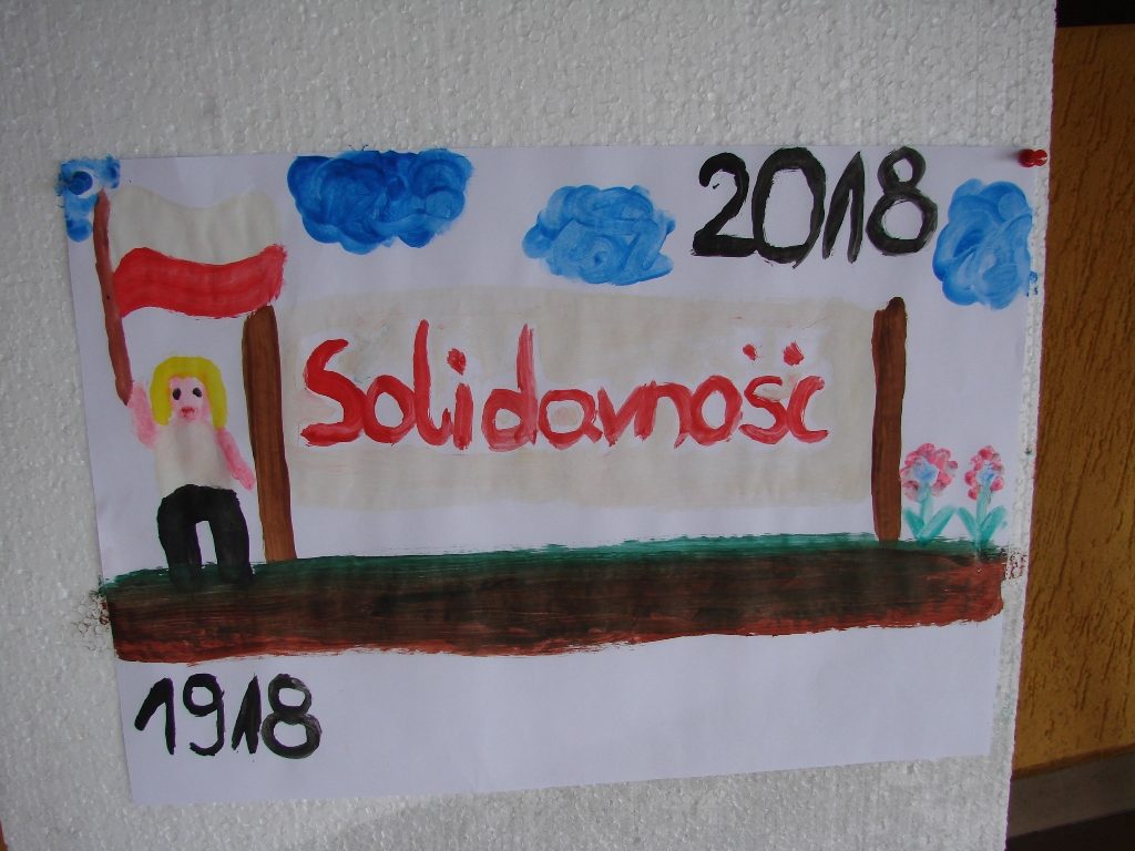 Pieszy Rajd Rzadkowo–Morzewo malunek przedstawiający solidarność