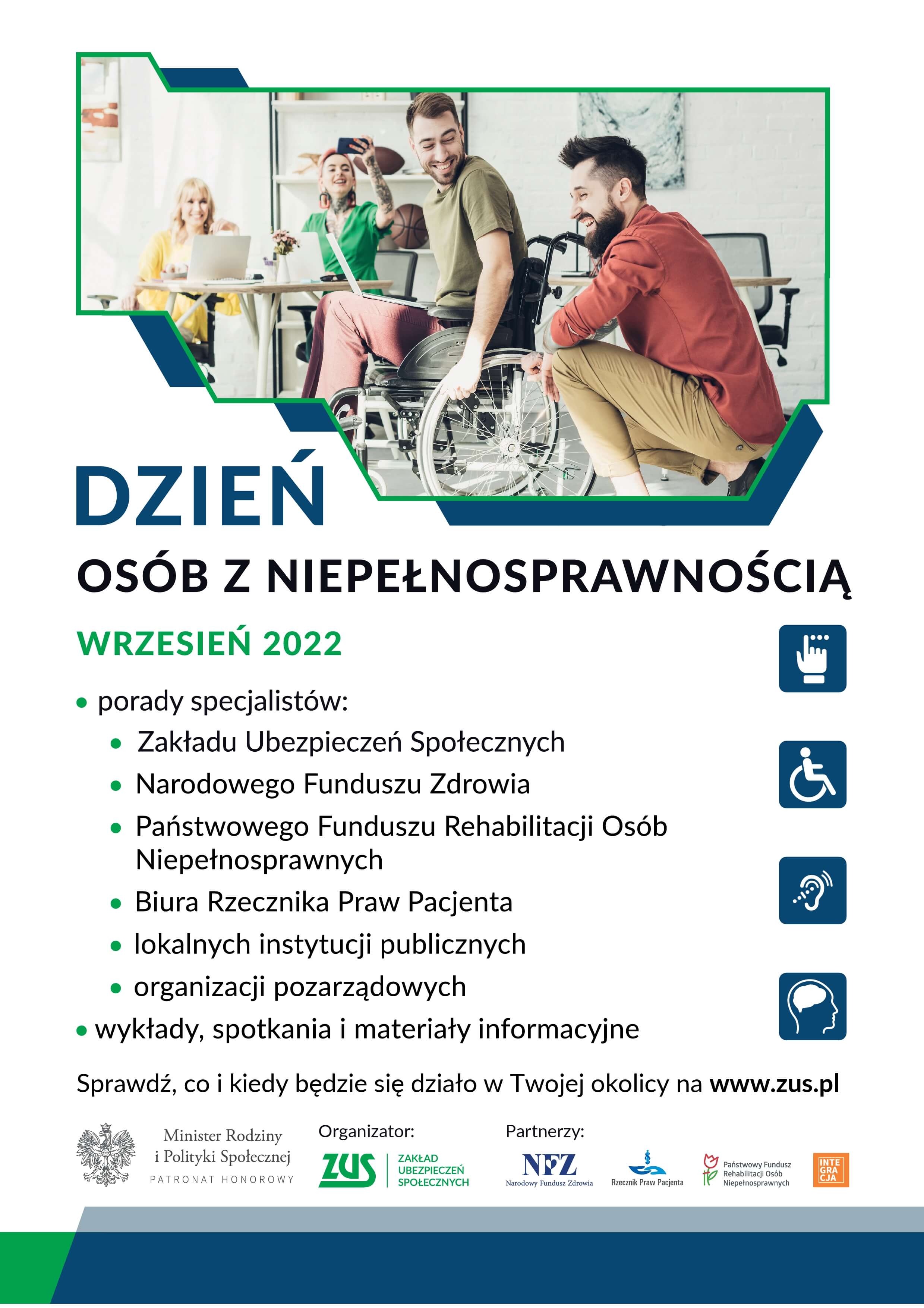 Dzień Osób z Niepełnosprawnością w ZUS - Wrzesień 2022 - porady specjalistów