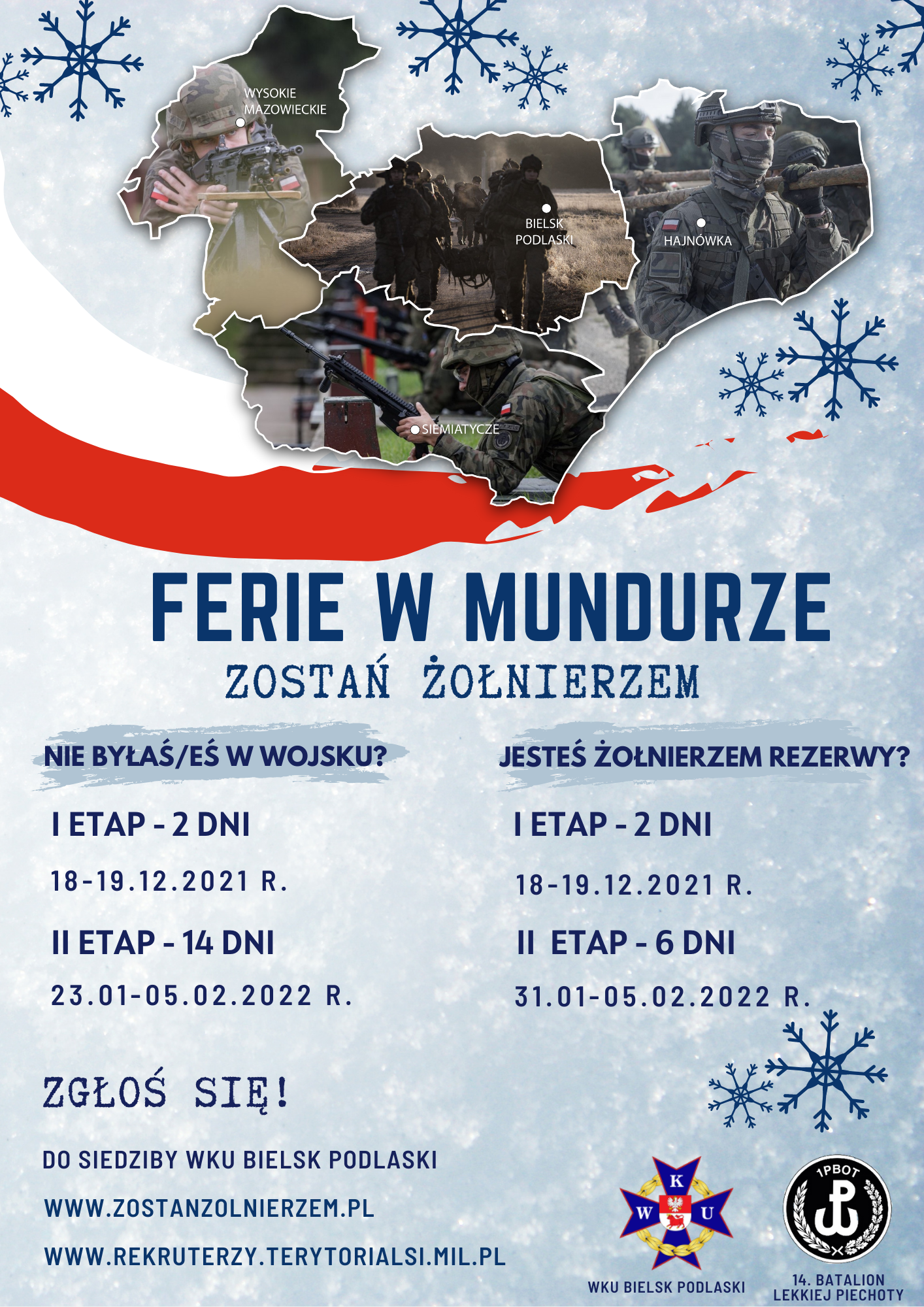 Plakat "Ferie w Mundurze"
