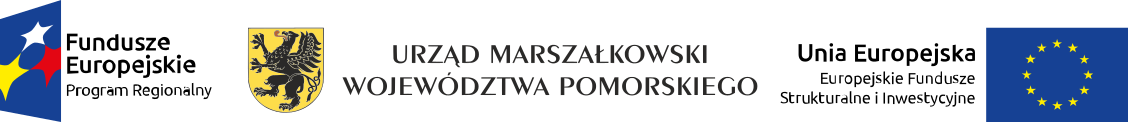Partnerzy: Fundusze Europejskie Program Regionalny, Urząd Marszałkowski Województwa Pomorskiego, Unia Europejska Europejskie Fundusze Strukturalne i Inwestycyjne