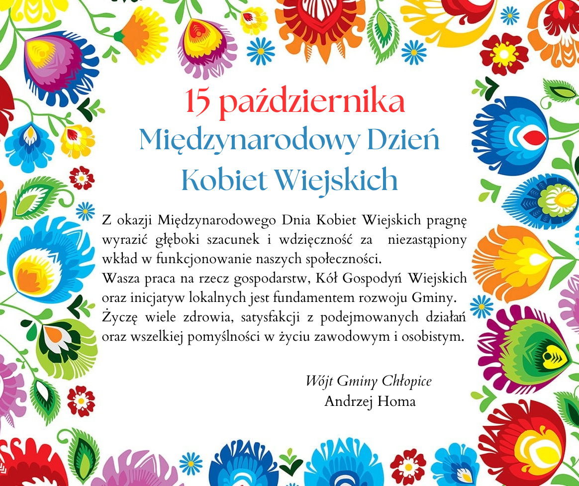 15 października Międzynarodowy Dzień Kobiet Wiejskich