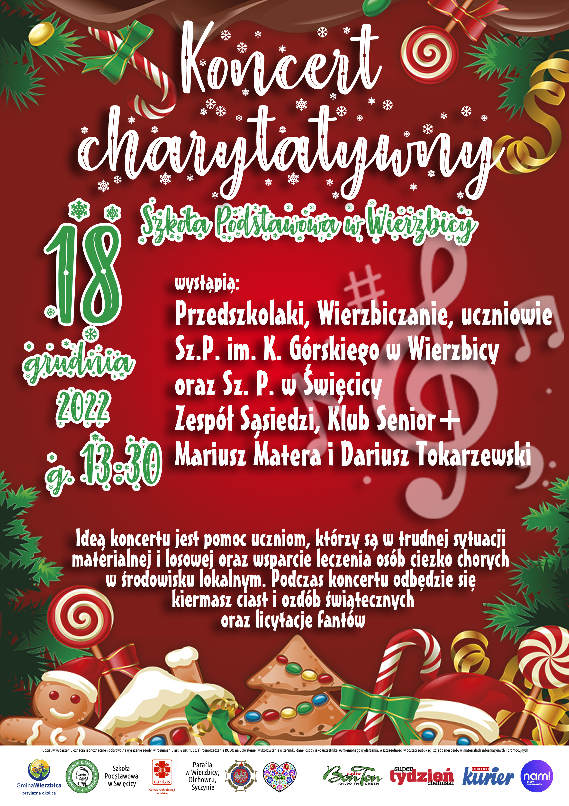 Koncert charytatywny 18 grudnia 2022 r.