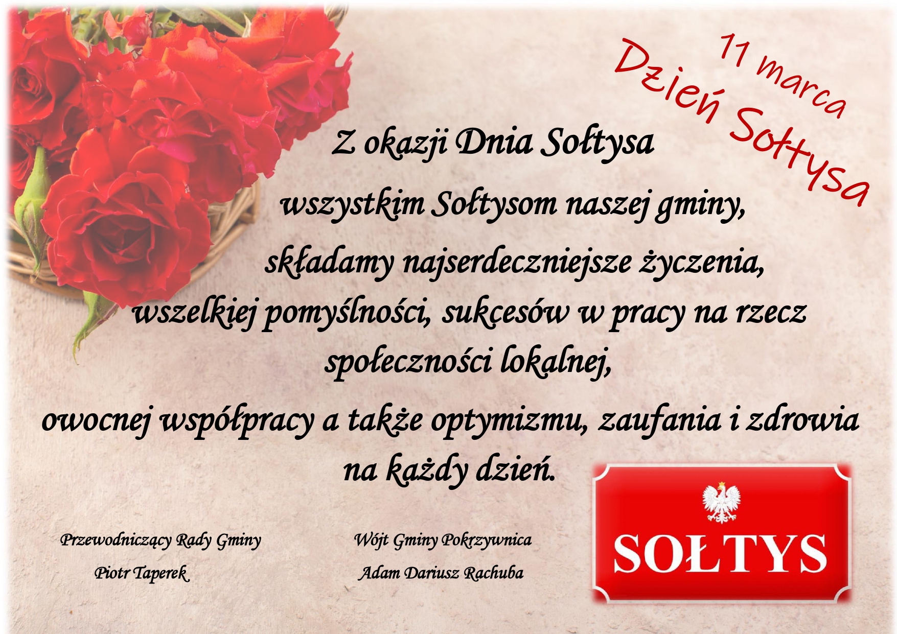 ŻYCZENIA DLA SOŁTYSÓW