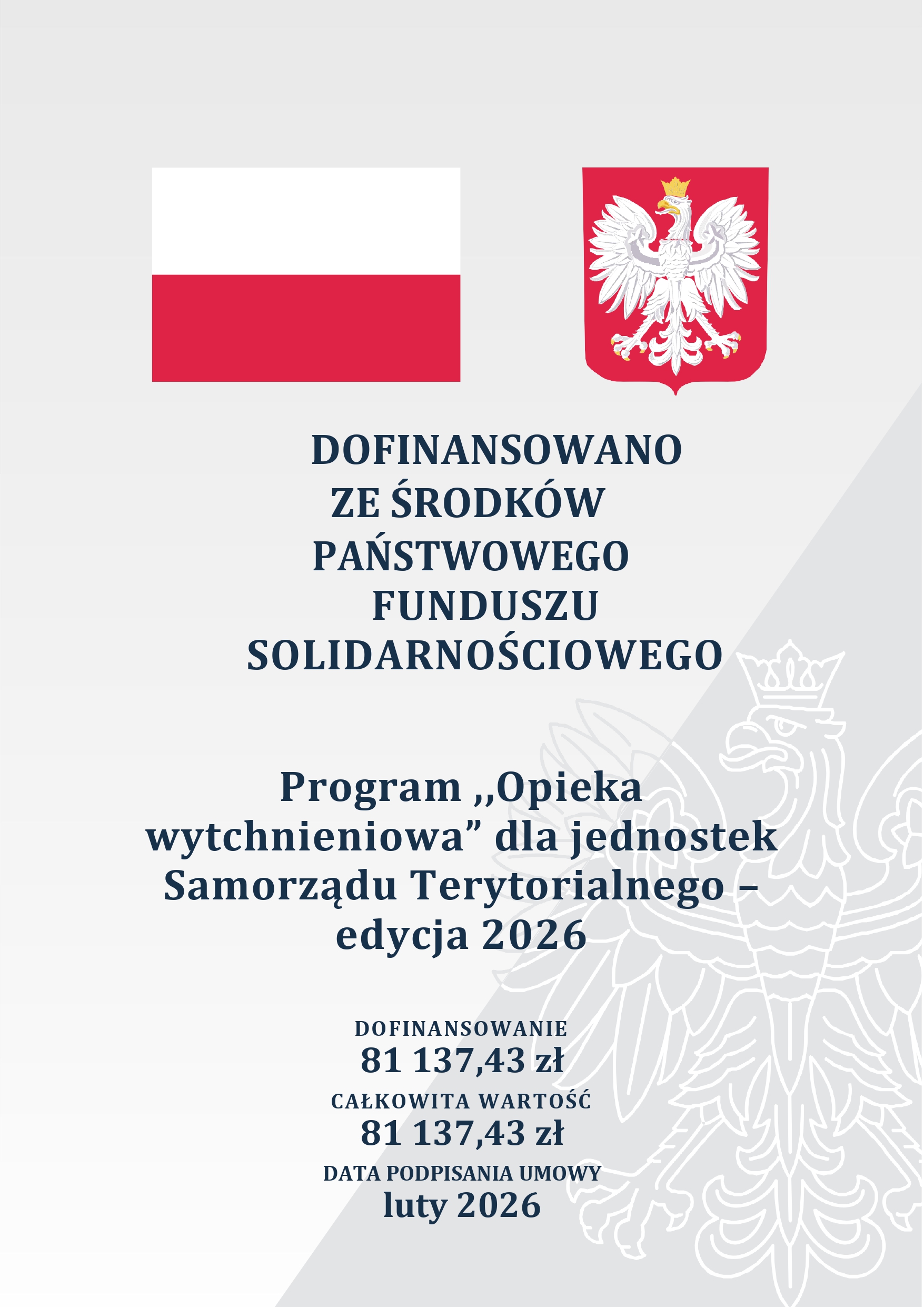 Plakat opieka wytchnieniowa
