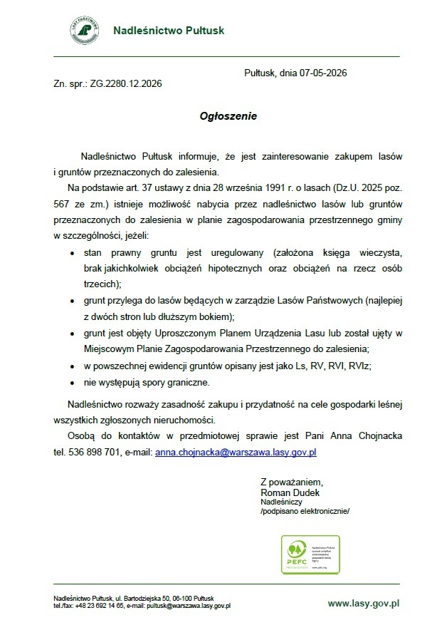 ogłoszenie