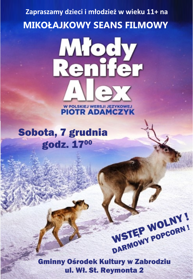 Seana filmowy Młody Renifer Alex