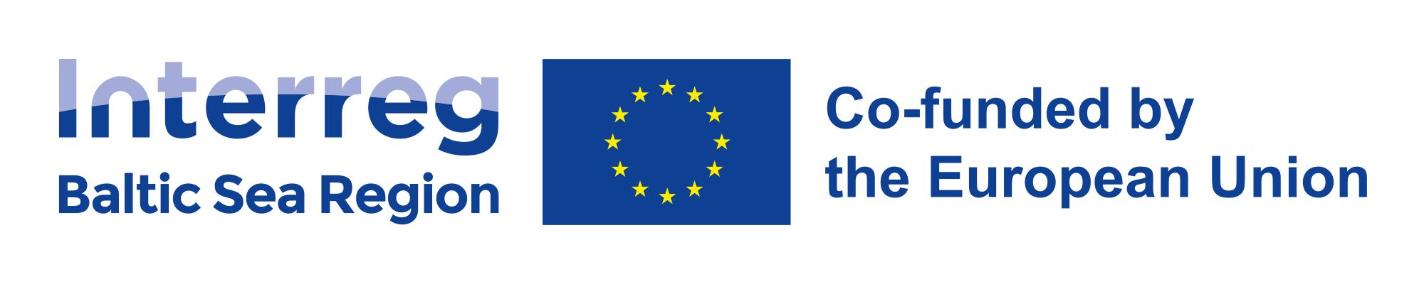 Interreg Baltic Sea Region. Co-funded by the European Union. Flaga Unii Europejskiej.
