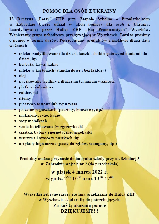 Pomoc dla uchodźców