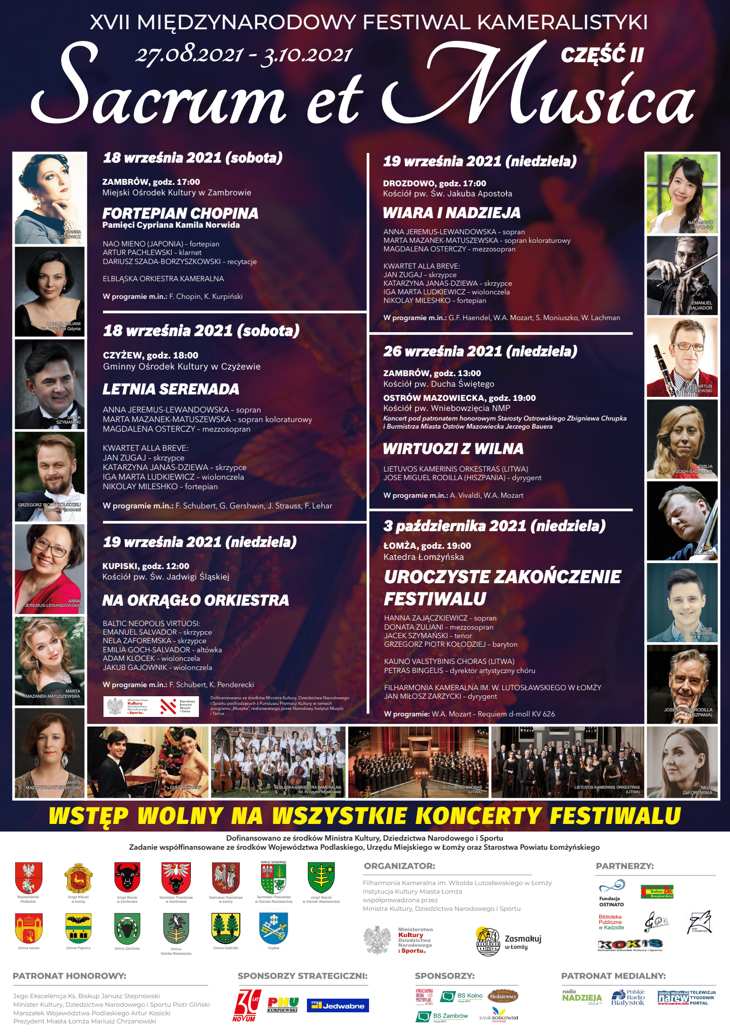 Plakat XVII Międzynarodowego Festiwalu Kameralistyki Sacrum et Musica