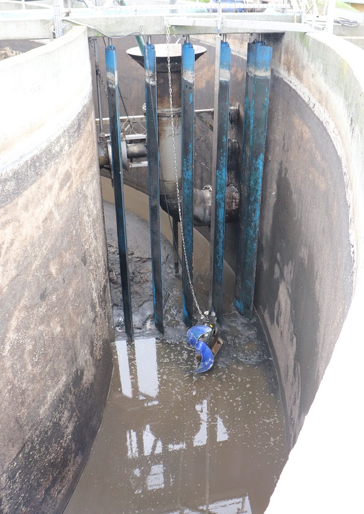 Zbiornik do oczyszczania ścieków, należący do MWiK w Chodzieży 