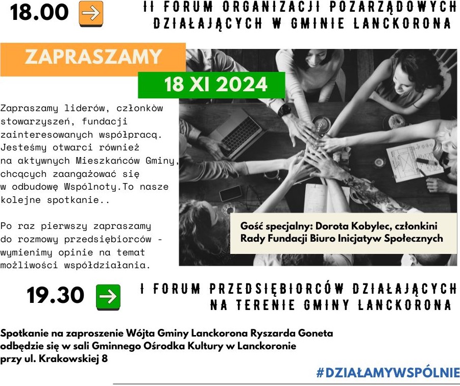 II forum organizacji pozarządowych działających w gminie Lanckorona
