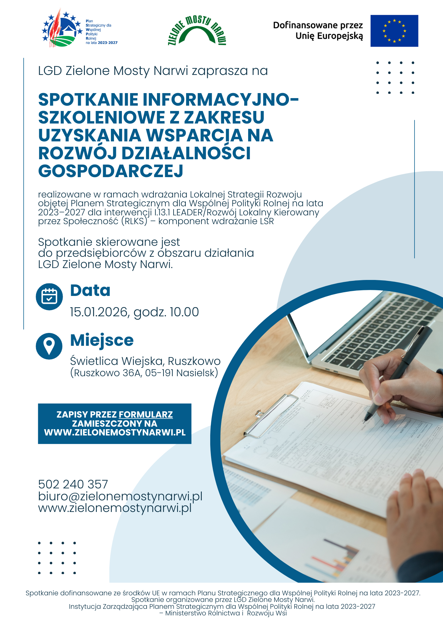 spotkanie dot. wsparcia na rozwój działalności gospodarczej