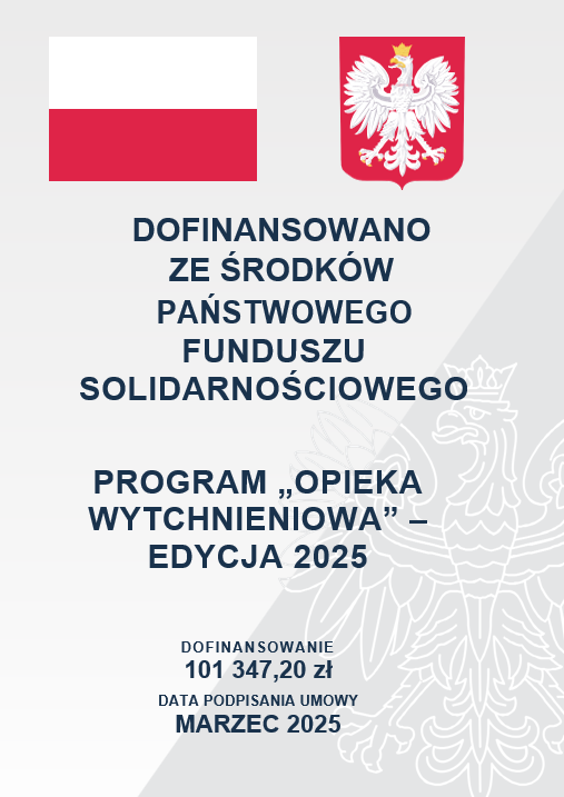 Dofinansowano ze środków Państwowego Funduszu Solidarnościowego