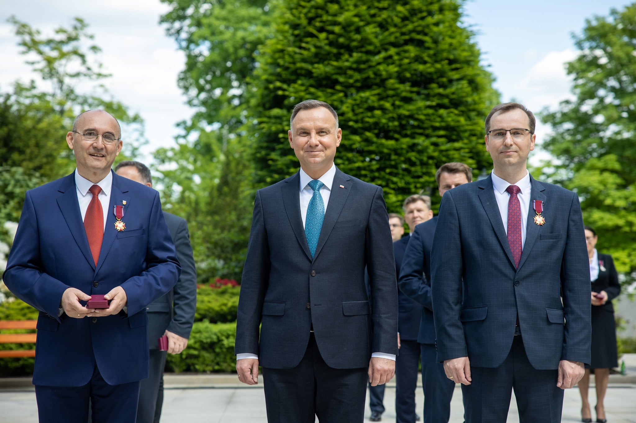 Spotkanie prezydenta RP z samorządowcami - ogrody Pałacu Prezydenckiego.