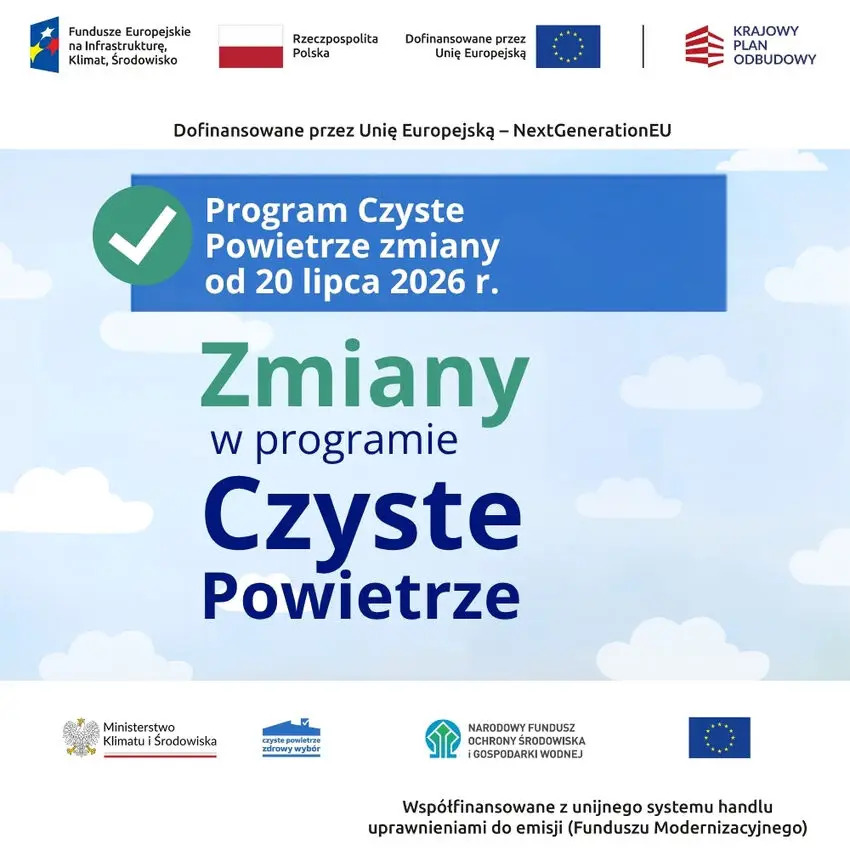 Czyste Powietrze - zmiany