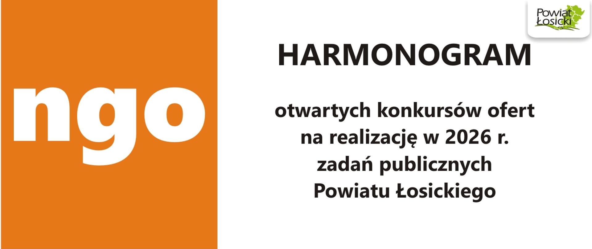 Harmonogram otwartych konkursów ofert w 2026 r.