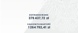 plakat informujący o wartości inwestycji