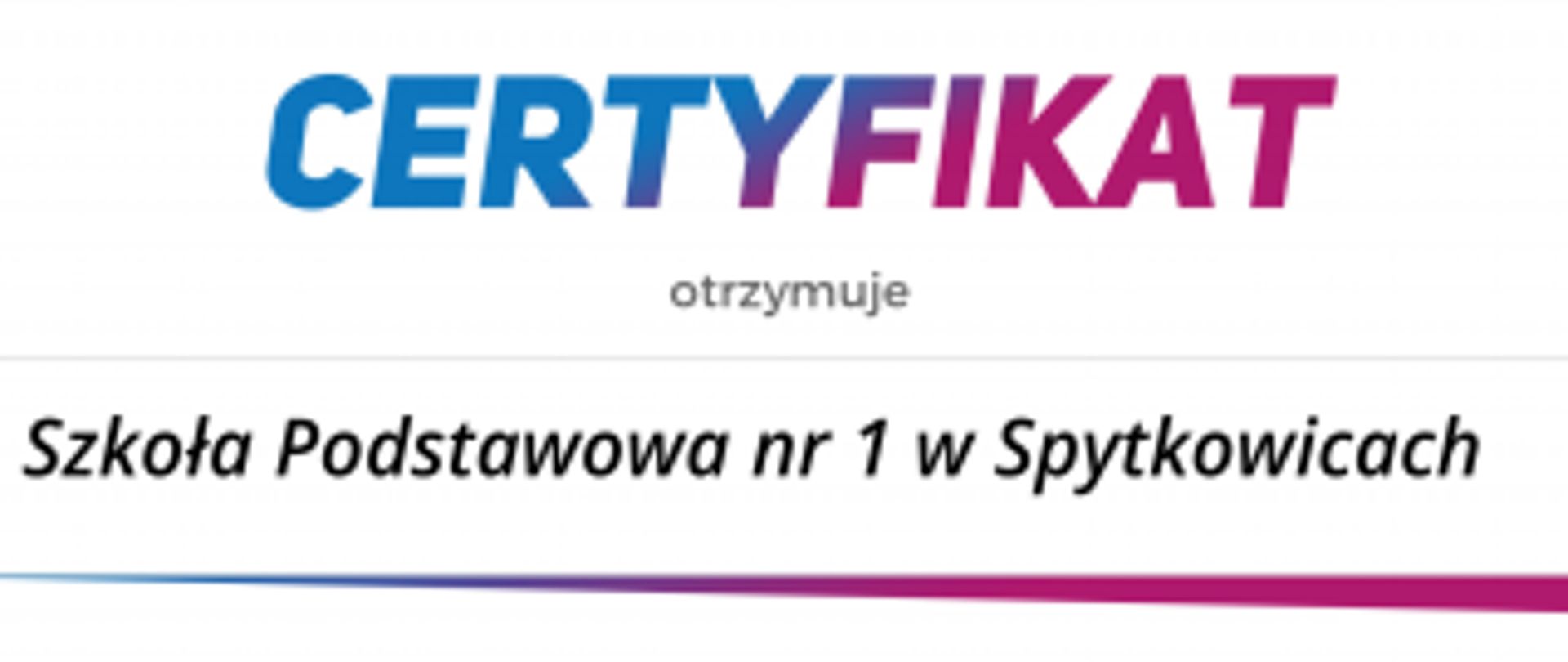 Certyfikat Europejskiego Dnia Sportu Szkolnego
