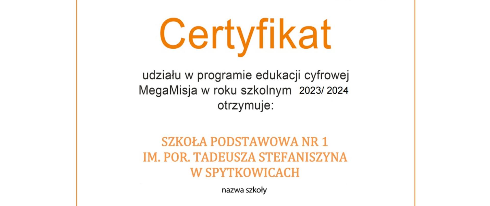 Certyfikat