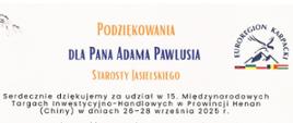 Podziękowanie