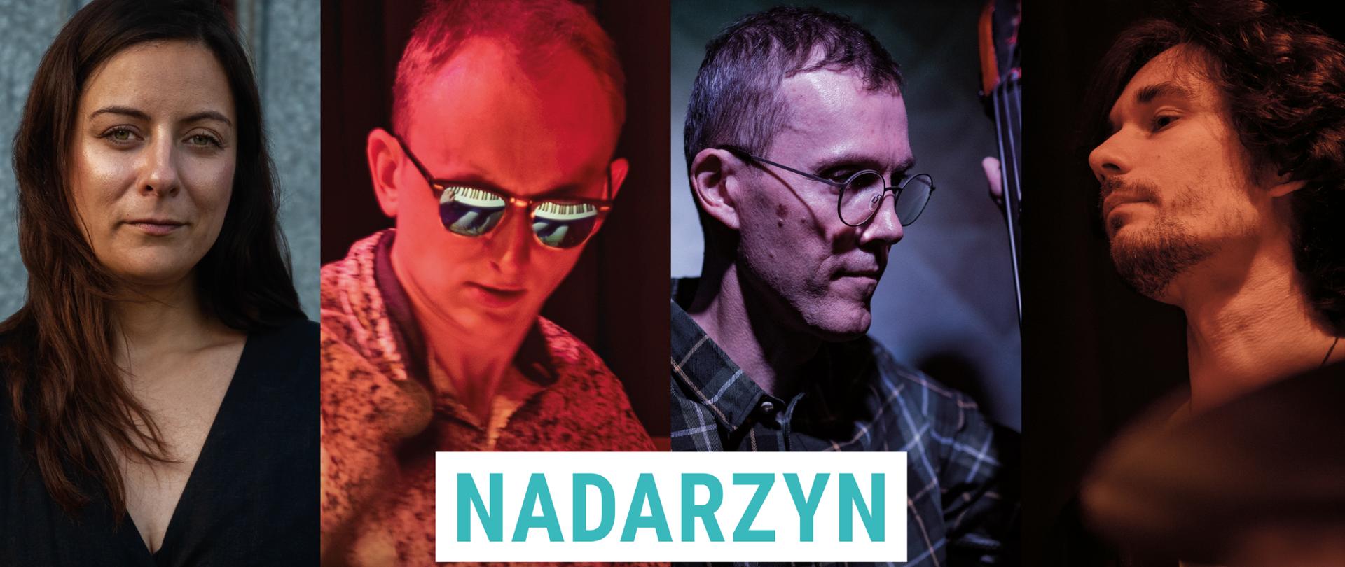 Koncert jazzowy w Nadarzynie - plakat, na plakacie zdjęcia wykonawców i informacje o tym gdzie odbędzie się koncert i kiedy 
